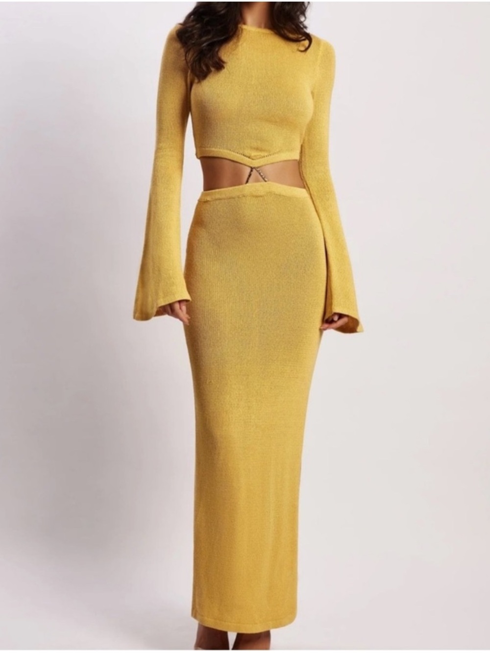 MESHKI Anna Flare Sleeve Knit Dress